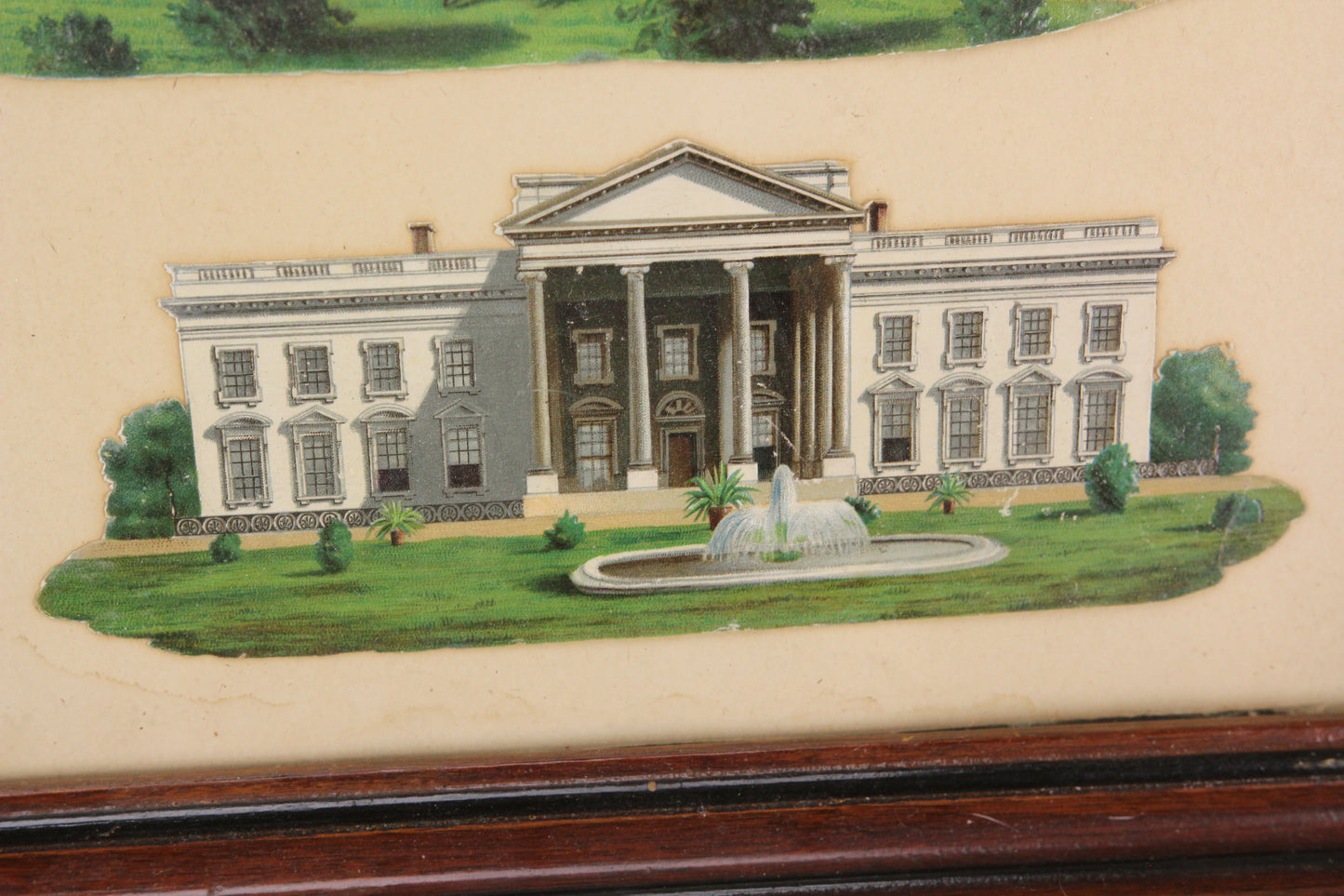 Antique Framed Washington DC Landmark Die Cuts and Presidential Valentines