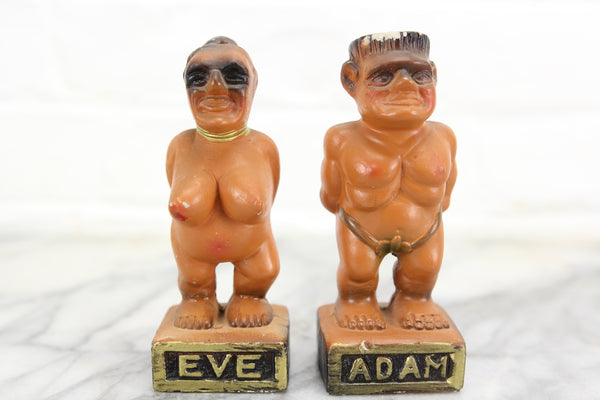 Adam and Eve Nude Novelty Salt and Pepper Shakers