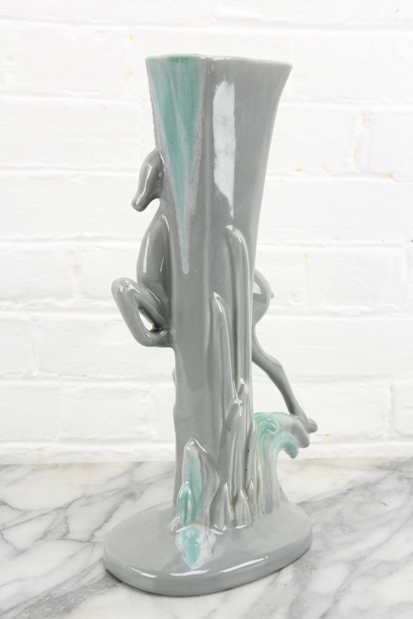 Art Deco Ceramic Galloping Gazelle Planter