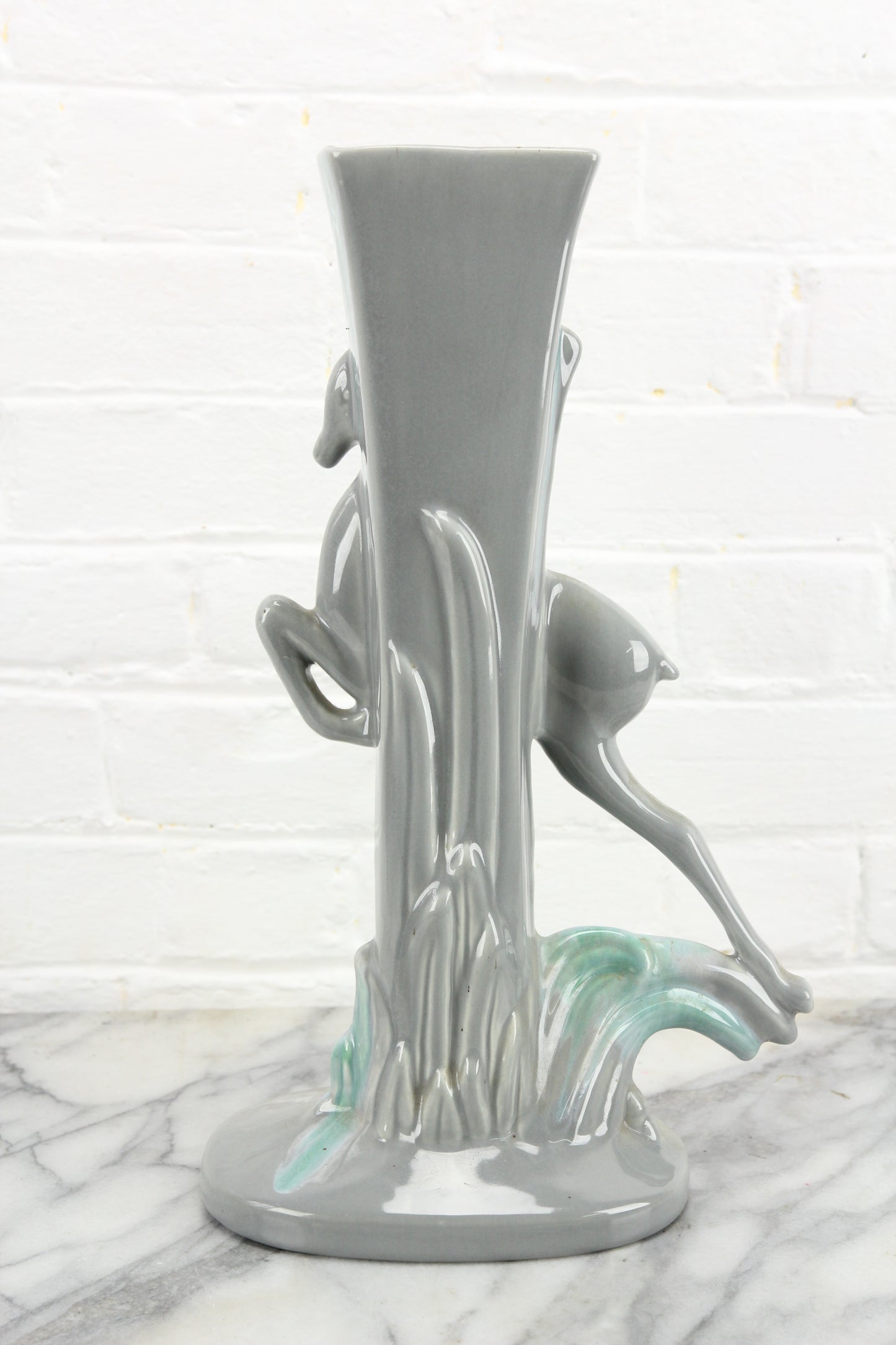 Art Deco Ceramic Galloping Gazelle Planter