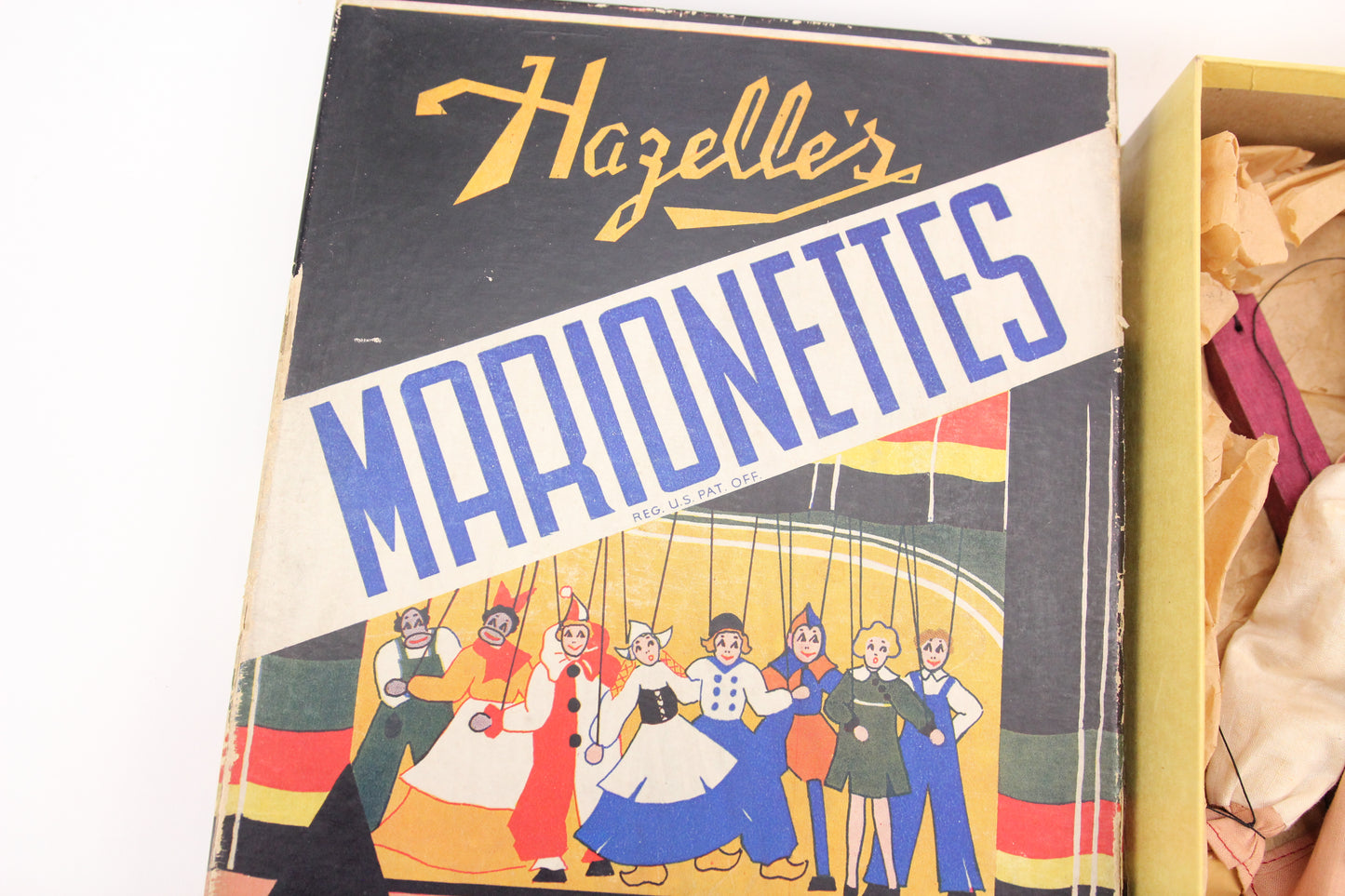 Hazelle's Marionettes No. 102 "Jester" Marionette Puppet in Original Box, 12"