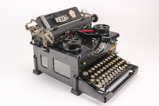 Royal Model No.10 Typewriter with Four Beveled Glass Panels, Made in USA, 1923