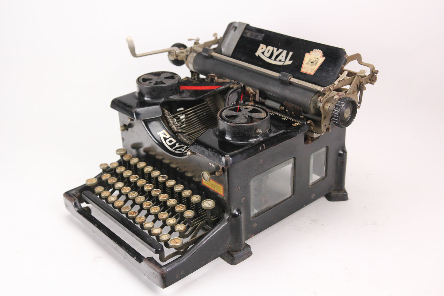 Royal Model No.10 Typewriter with Four Beveled Glass Panels, Made in USA, 1923