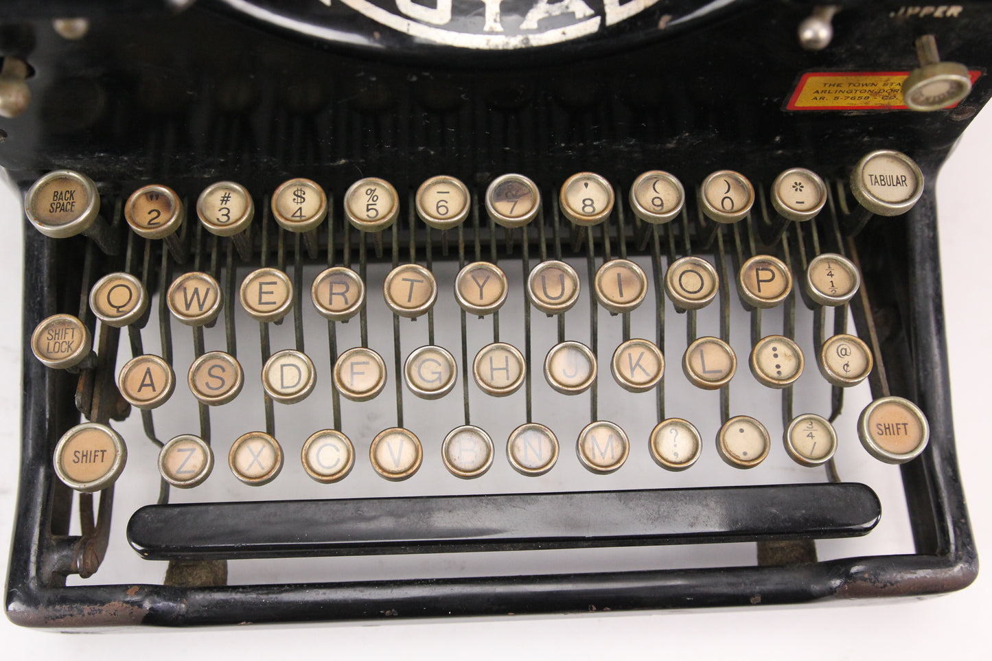 Royal Model No.10 Typewriter with Four Beveled Glass Panels, Made in USA, 1923