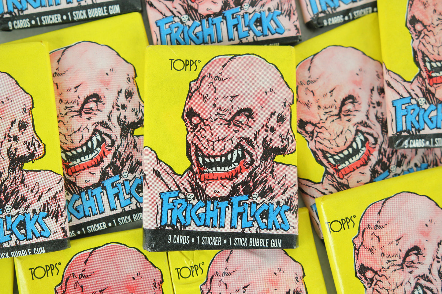 Topps Fright Flicks Collectible Trading Cards, One Wax Pack, Pumpkinhead, 1988