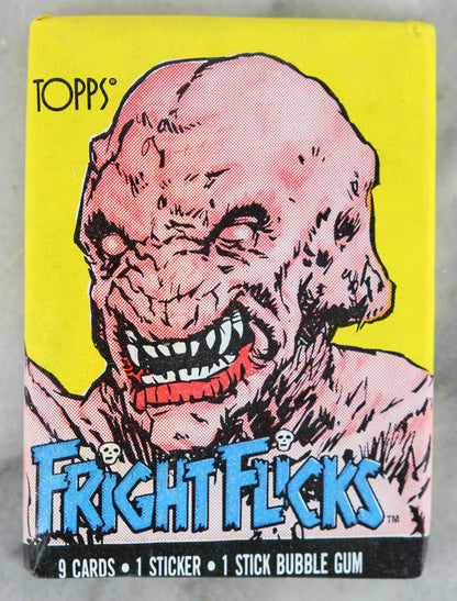 Topps Fright Flicks Collectible Trading Cards, One Wax Pack, Pumpkinhead, 1988