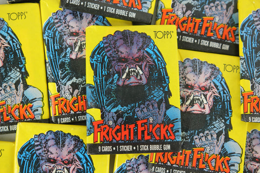 Topps Fright Flicks Collectible Trading Cards, One Wax Pack, Predator, 1988