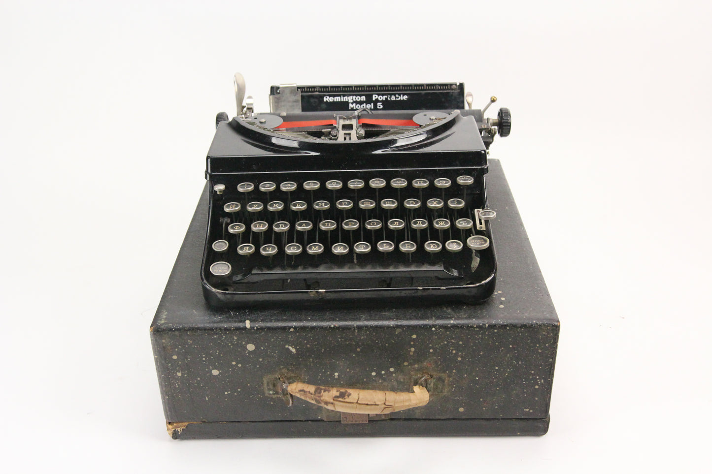 Remington Portable Model 5 Typewriter with Russian Keyboard and Typeface, 1934