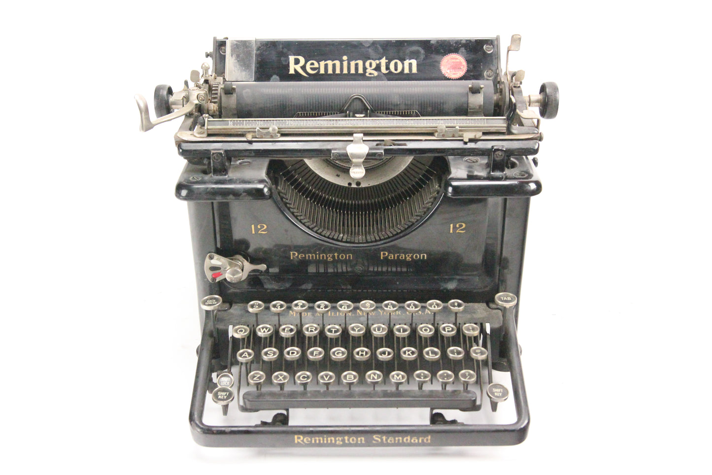 Remington Paragon Standard Model 12 Desktop Typewriter, Made in USA, c.1920s