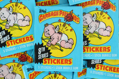 Topps Garbage Pail Kids 8th Series Collectible Trading Card Stickers, One Wax Pack, 1987