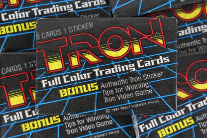 TRON Full Color Collectible Trading Cards, One Wax Pack, 1981