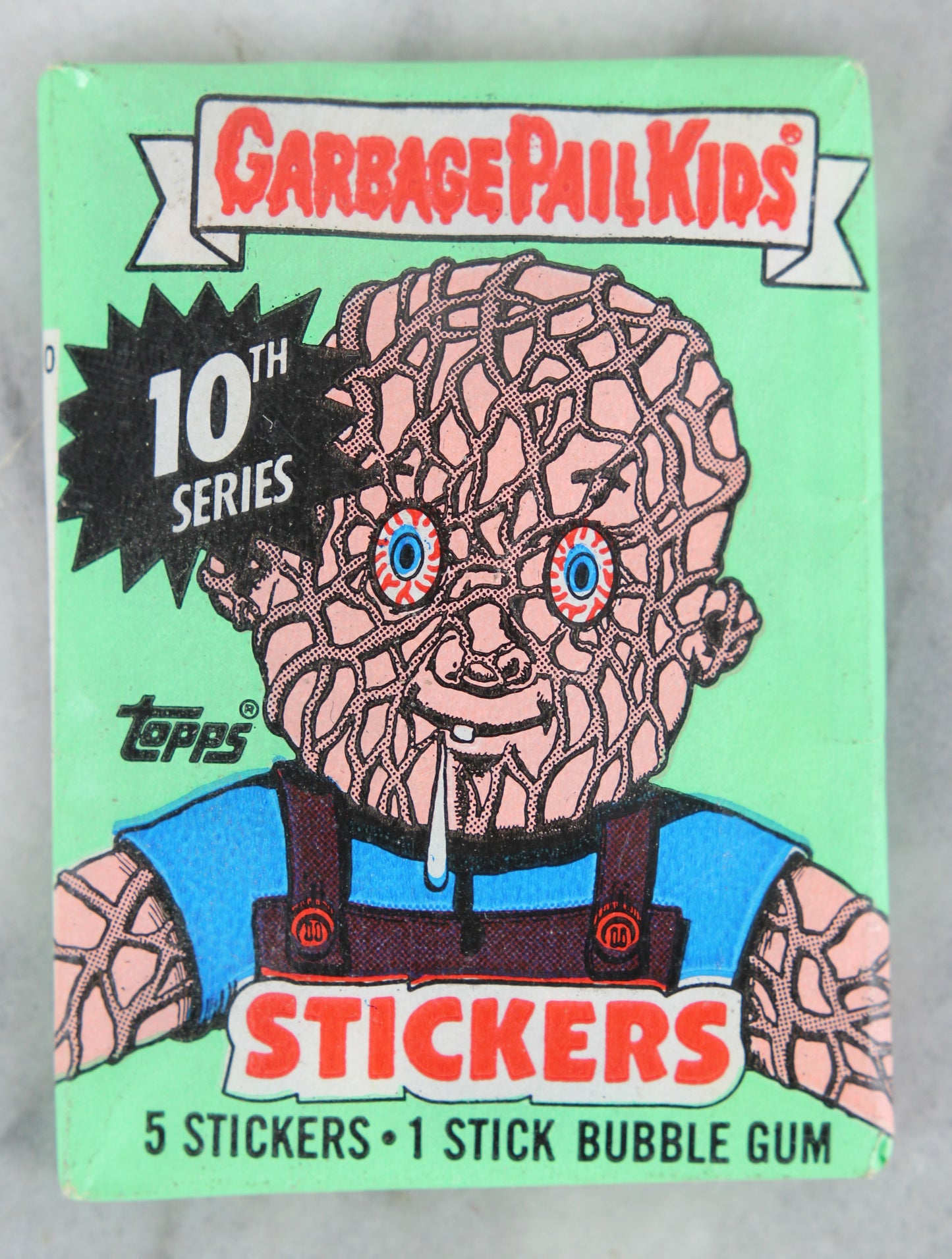 Topps Garbage Pail Kids 10th Series Collectible Trading Card Stickers, One Wax Pack, 1987