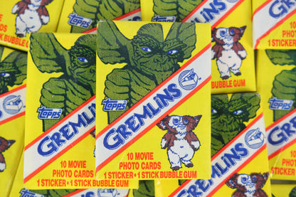 Topps Gremlins Collectible Trading Cards, One Wax Pack, 1984