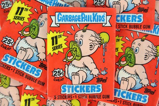 Topps Garbage Pail Kids 11th Series Collectible Trading Card Stickers, One Wax Pack, 1987