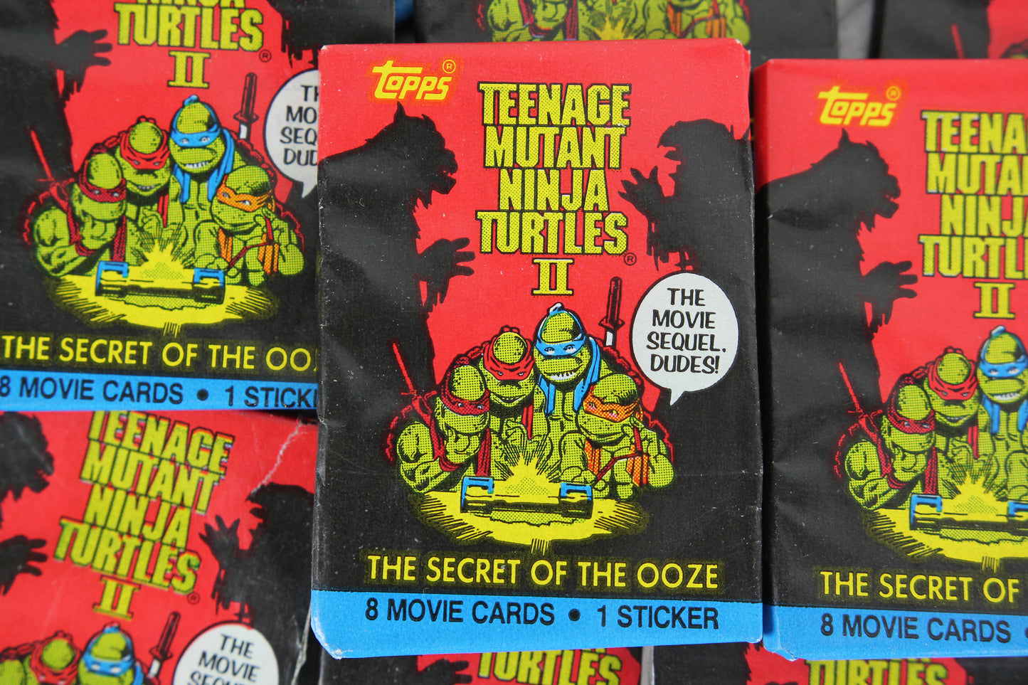 Topps Teenage Mutant Ninja Turtles II Trading Cards, 1991 - Three (3) Wax Packs