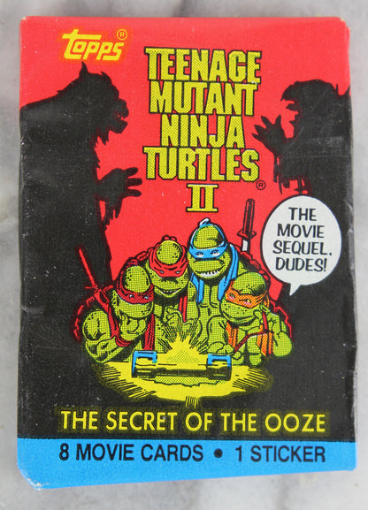 Topps Teenage Mutant Ninja Turtles II Trading Cards, 1991 - Three (3) Wax Packs