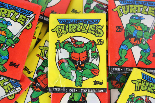 Topps Teenage Mutant Ninja Turtles Trading Cards, 1989 - Four (4) Wax Packs