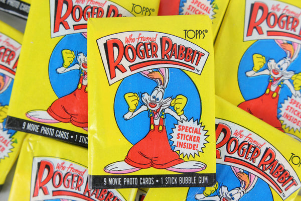Topps Who Framed Roger Rabbit Collectible Trading Cards, One Wax Pack, 1987