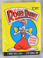Topps Who Framed Roger Rabbit Collectible Trading Cards, One Wax Pack, 1987