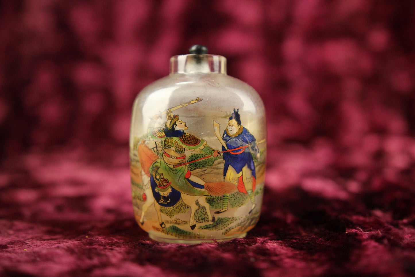19th Century Reverse Painted Chinese Glass Snuff Bottle