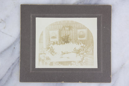 Postmortem Matted Photograph of Identified Young Girl, Florence Clark
