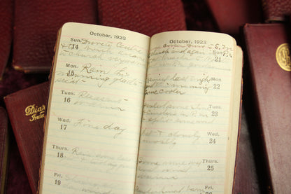 Sixteen Handwritten Journals by W.K. Goodrich Spanning from 1921 to 1935