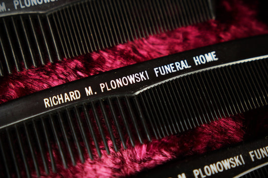 Richard M. Plonowski Funeral Home Advertising Combs - Pack of 4