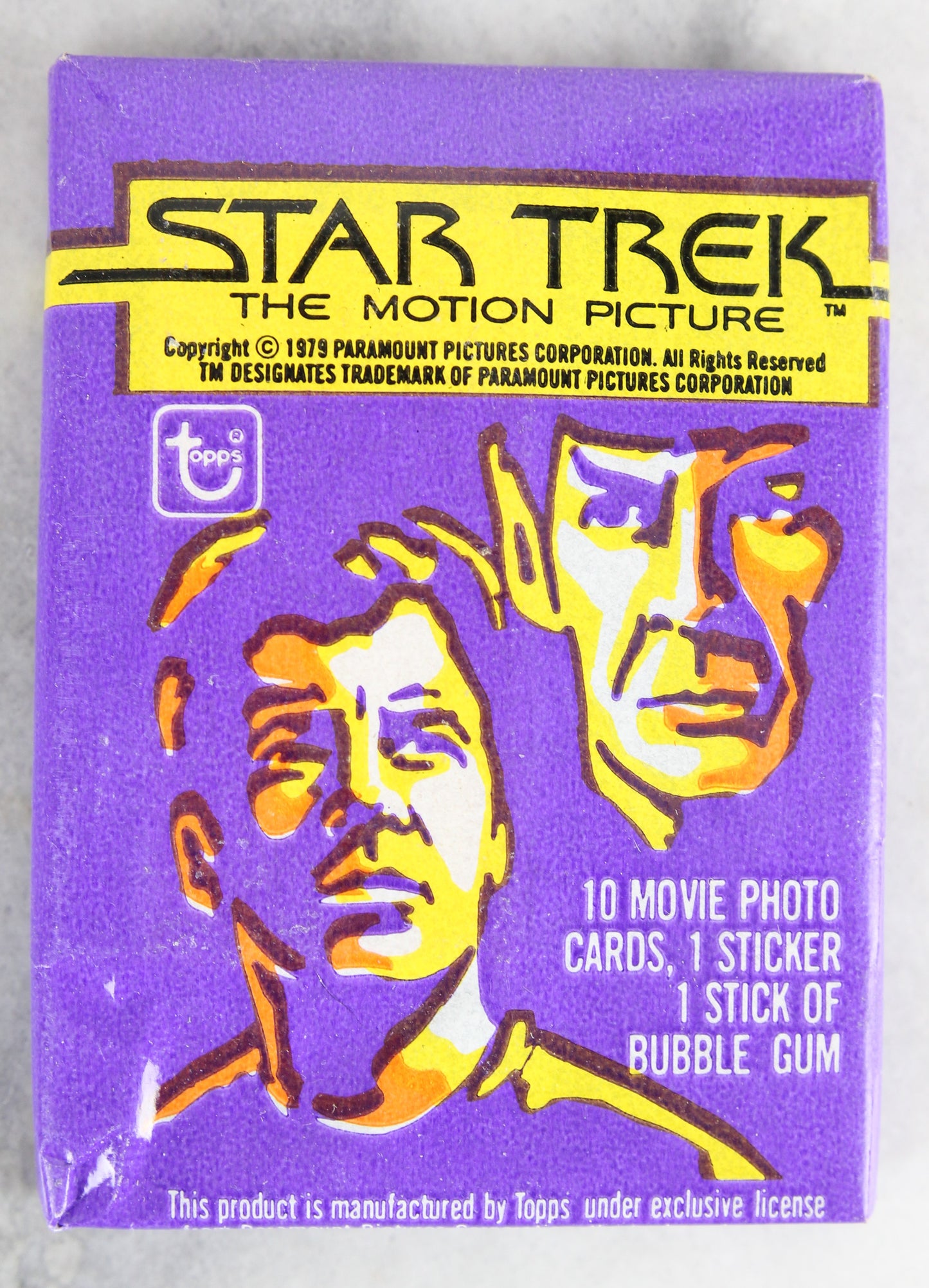 Topps Star Trek The Motion Picture Collectible Trading Cards, One Wax Pack, 1979