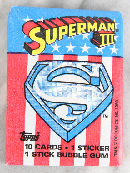 Topps Superman III Trading Cards, 1983 - Three (3) Wax Packs