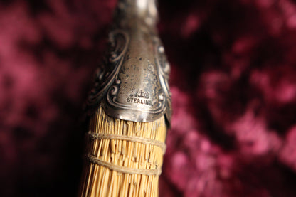 Antique 1897 Sterling Silver Handled Table Broom Brush