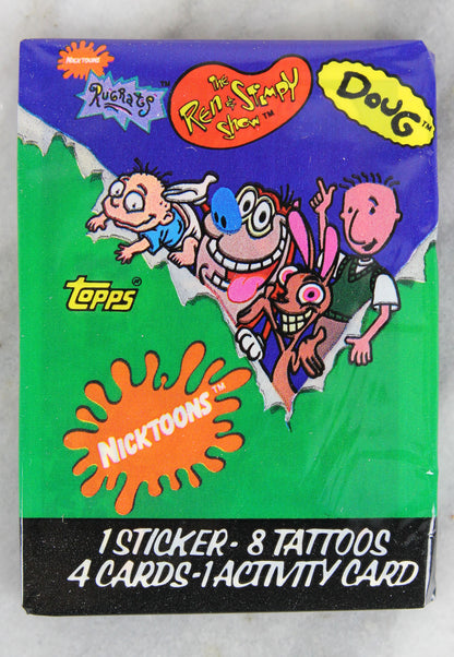 Topps Nickelodeon Nicktoons Collectible Trading Cards, One Pack, 1993