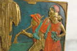 Art Deco Handpainted Figural Bookends by Pompeian Bronze Co., 1921