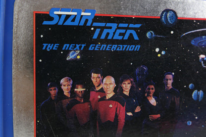 Star Trek The Next Generation Thermos Brand Blue Plastic Lunchbox, 1988