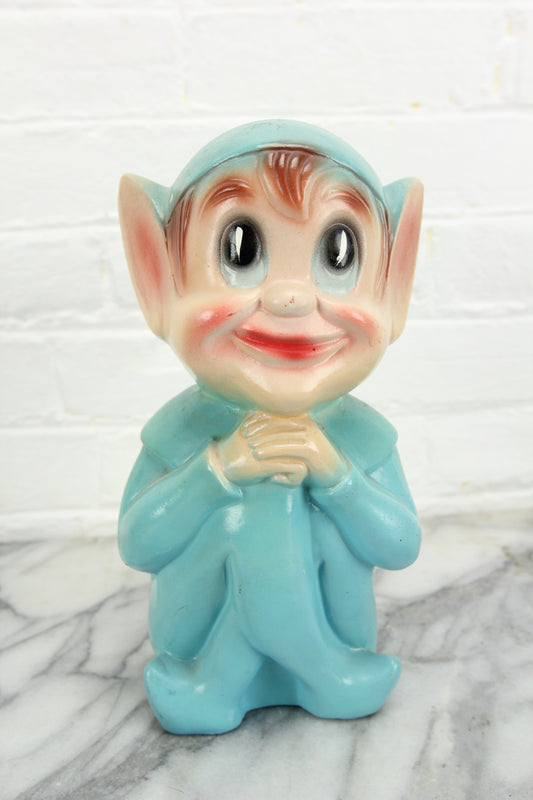 Painted Chalkware Elf Coin Bank, Made in Japan