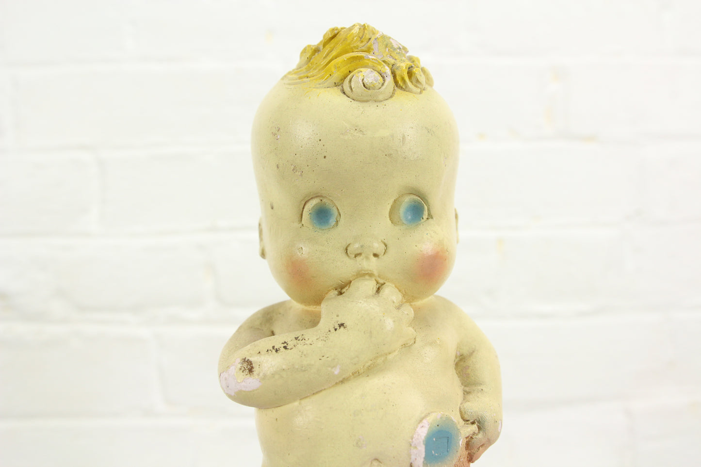 Chalkware Finger-sucking Baby Statue, 1949