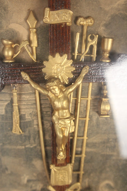 Thy Kingdom Come Antique Catholic Weapons of Christ Shadowbox