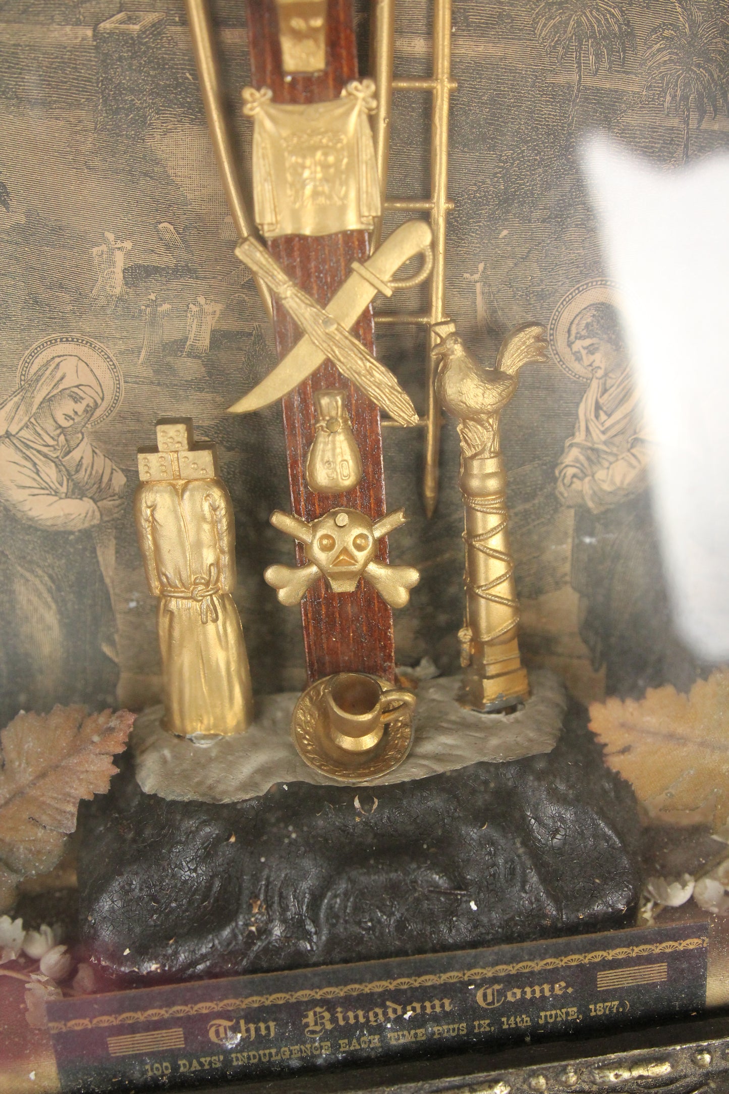 Thy Kingdom Come Antique Catholic Weapons of Christ Shadowbox