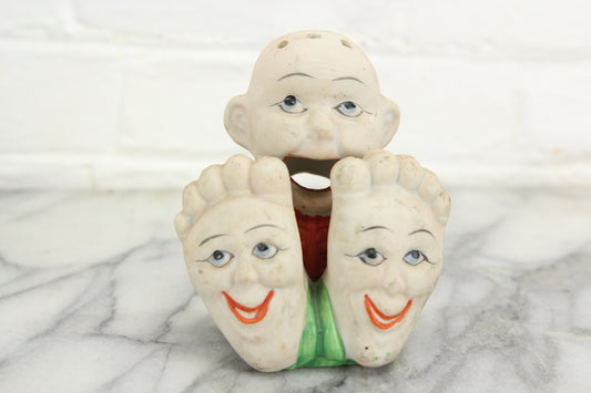 Cheeky Smiling Feet Japanese Bisque Cone Incense Burner