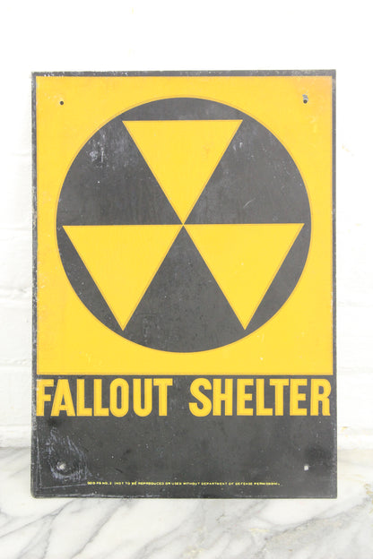 Official Department of Defense Fallout Shelter Metal Sign, 10" x 14"