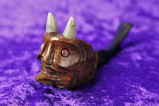 Vintage Hand Carved Italian Devil Tobacco Pipe