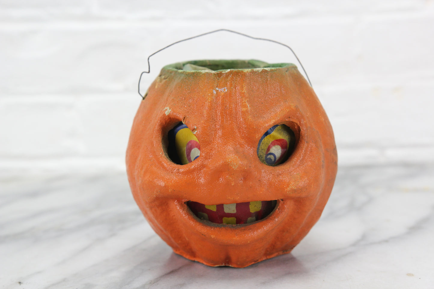 Papier-Mache Halloween Pumpkin Jack-O-Lantern #1