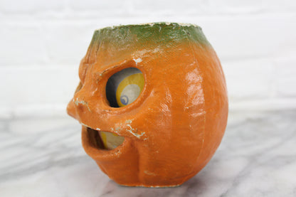 Papier-Mache Halloween Pumpkin Jack-O-Lantern #2