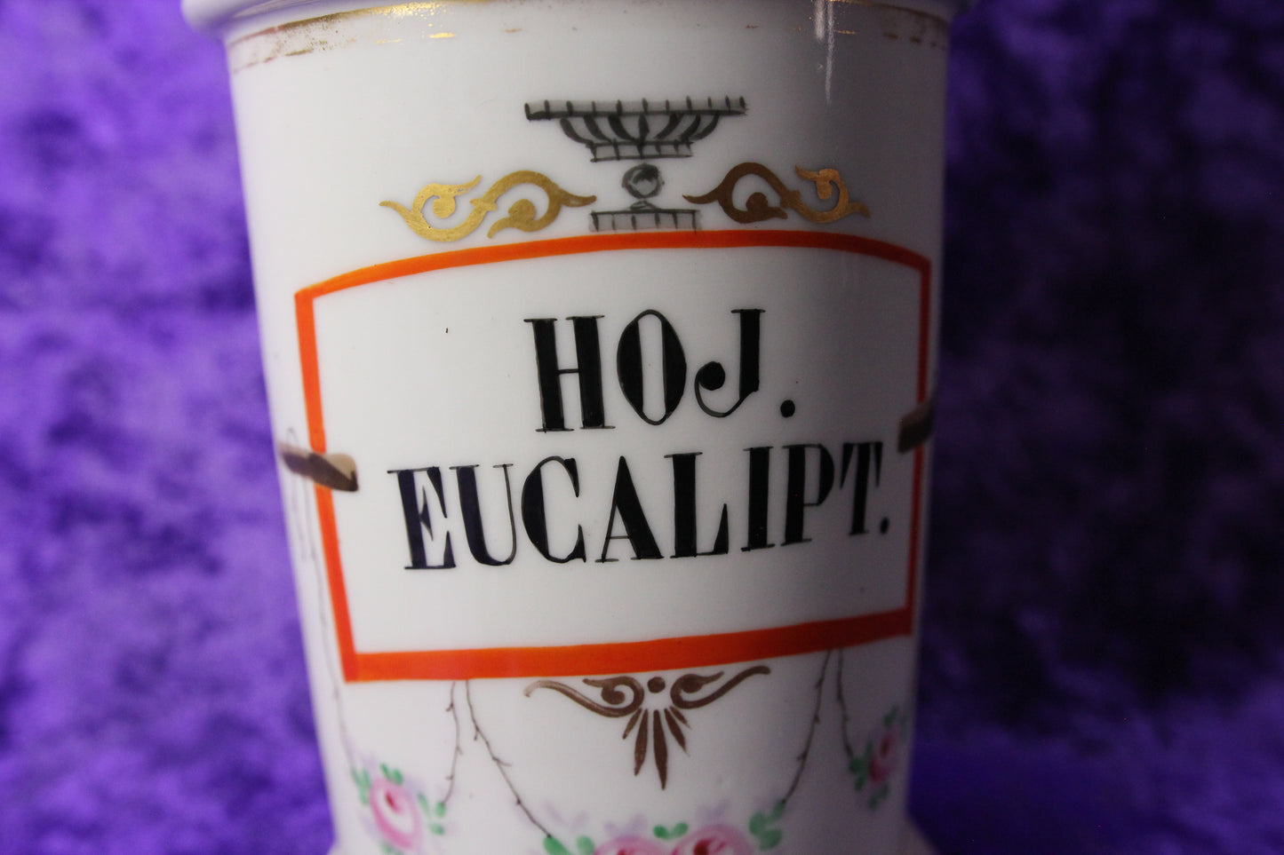 Hoj Eucalipto Antique French Apothecary Jar