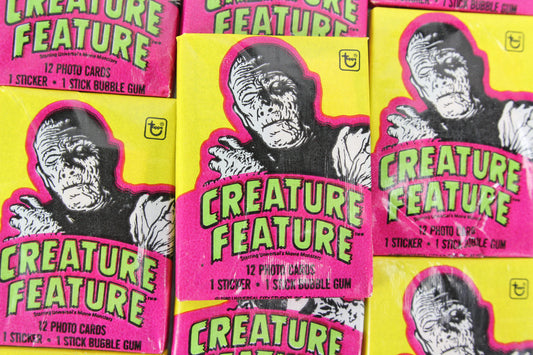 Topps Creature Feature Collectible Trading Cards, One Wax Pack, The Mummy, 1980