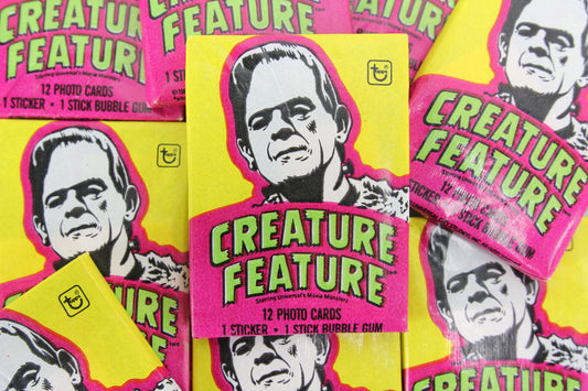 Topps Creature Feature Collectible Trading Cards, One Wax Pack, Frankenstein, 1980