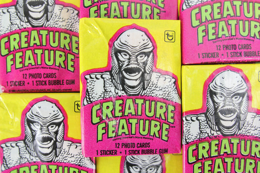 Topps Creature Feature Collectible Trading Cards, One Wax Pack, Black Lagoon, 1980