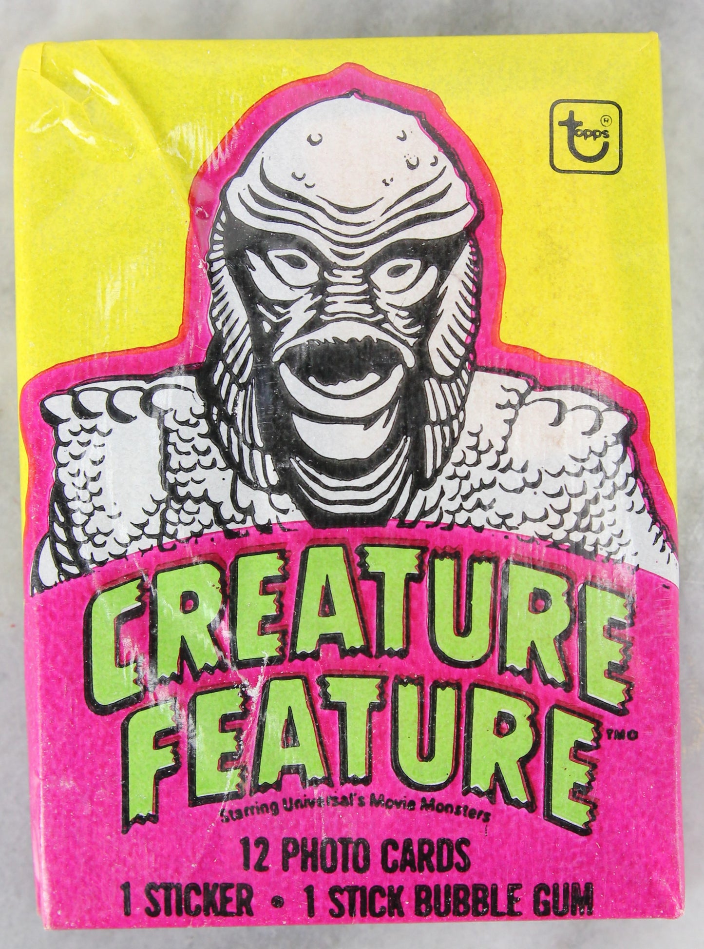 Topps Creature Feature Collectible Trading Cards, One Wax Pack, Black Lagoon, 1980