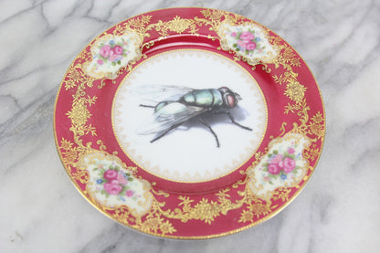 Craftsman China Coronation Trio with Insect Design, Made in Japan