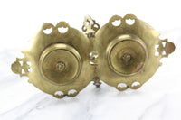 Ornate Brass Double Inkwell
