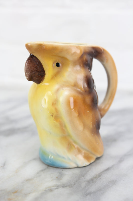 Porcelain Parrot Shaped Creamer, Made in Czechoslovakia